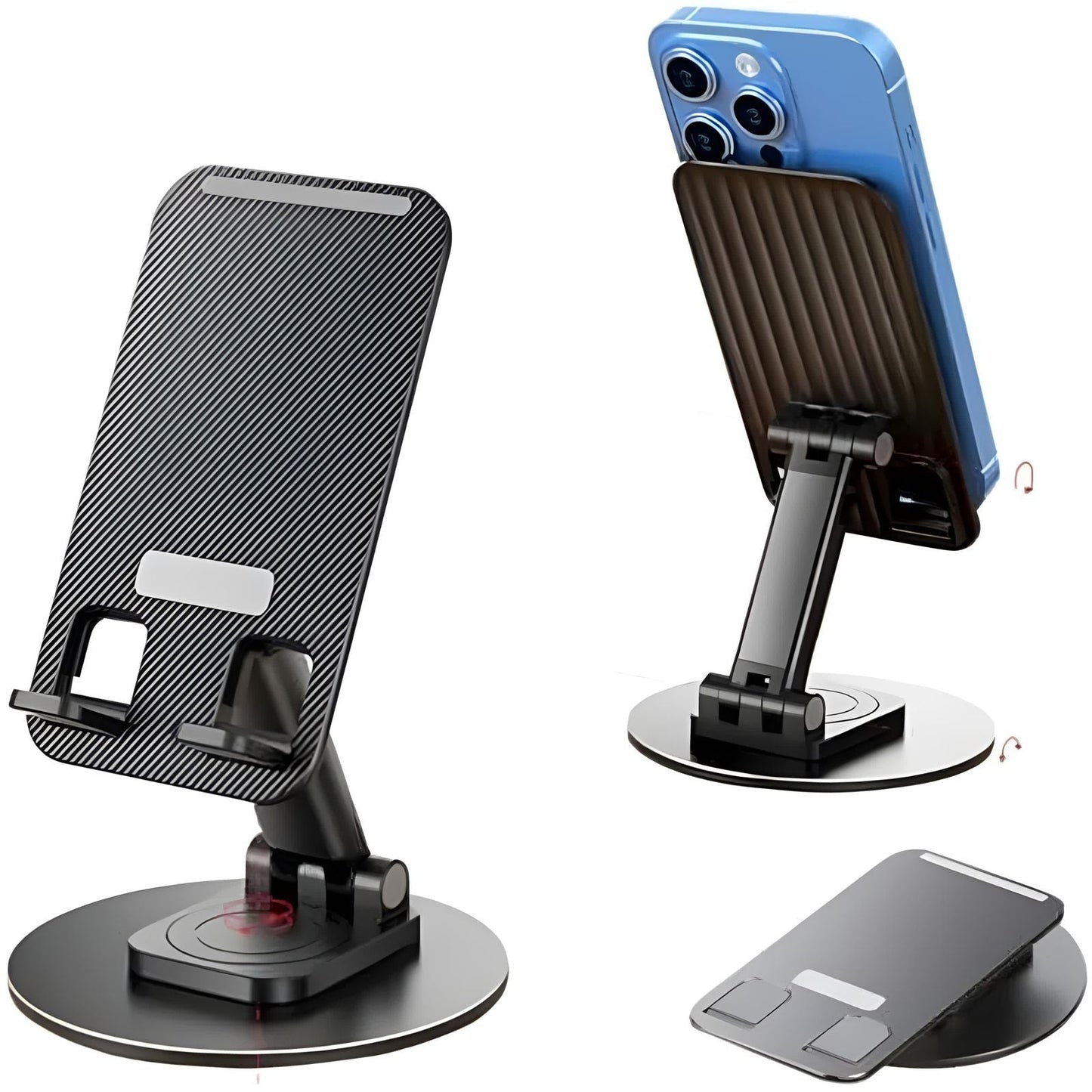 360° Foldable, Adjustable, Universal Mobile Stand | Flexible Mobile Holder - METAL BASE