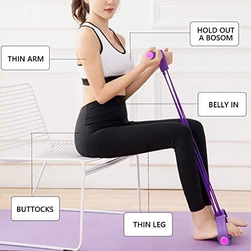 4 Tube Elastic Pedal Multi Function Puller Rope For Fitness Exercises