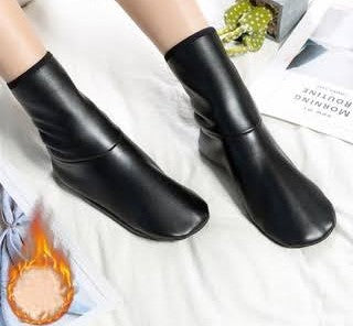 Winter Warm PU Leather Non-Slip Socks  For Men Women