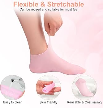 1 Pair Silicone Moisturizing Gel Heel Socks