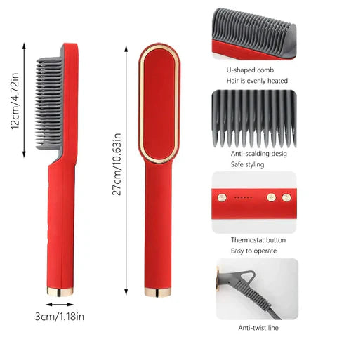 2-IN-1 HAIR STRAIGHTENER PROFESSIONAL STYLING BRUSH