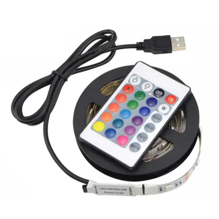 Led Strip Light With Remote Multi Coloured