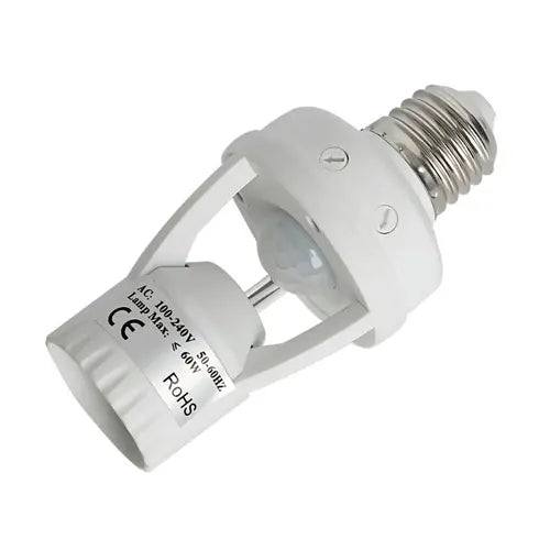 Auto On/Off Light Control Sensor , Motion Sensor LED Lamp Bulb Holder E27 AC 220V, PIR Infrared Holder