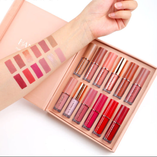 12-Piece Mocallure Matte Liquid Lipstick & High Shine Lip Gloss Set – Long lasting & Waterproof