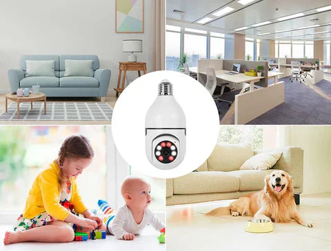 HD Light Bulb Security Camera With Motion Sensors