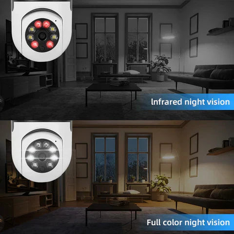 HD Light Bulb Security Camera With Motion Sensors