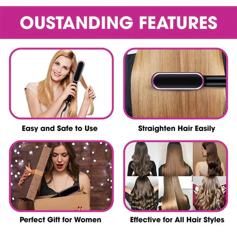 2-IN-1 HAIR STRAIGHTENER PROFESSIONAL STYLING BRUSH