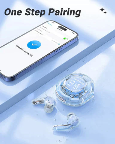 AIR39 CRYSTAL-CLEAR TRANSPARENT WIRELESS EARBUDS