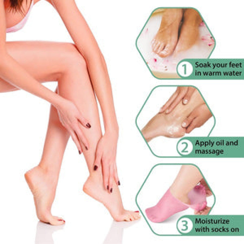 Moisturizing Silicone Socks For Dry Cracked Heels