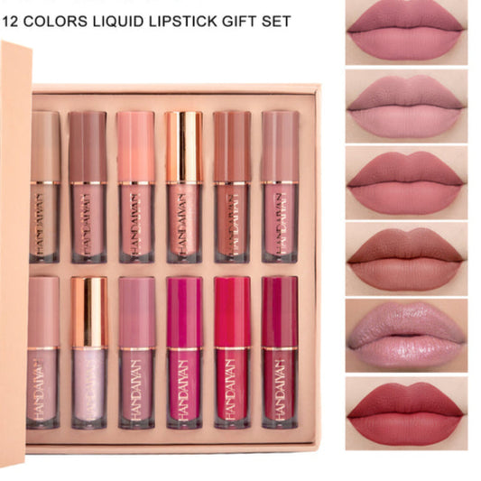 12-Piece Mocallure Matte Liquid Lipstick & High Shine Lip Gloss Set – Long lasting & Waterproof