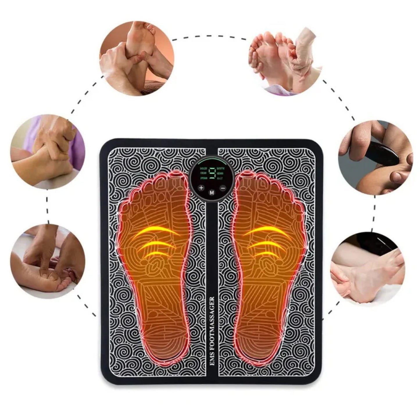 Remote EMS Foot Massager Pad with Remote Improve Blood Circulation Relieve Ache Pain Health Care