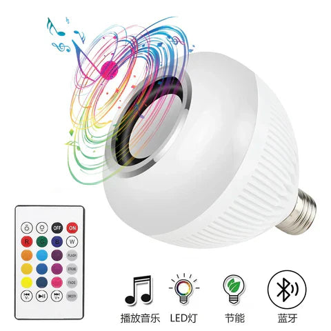 LED 12 Colours Mobile Bluetooth Music Speaker Bulb