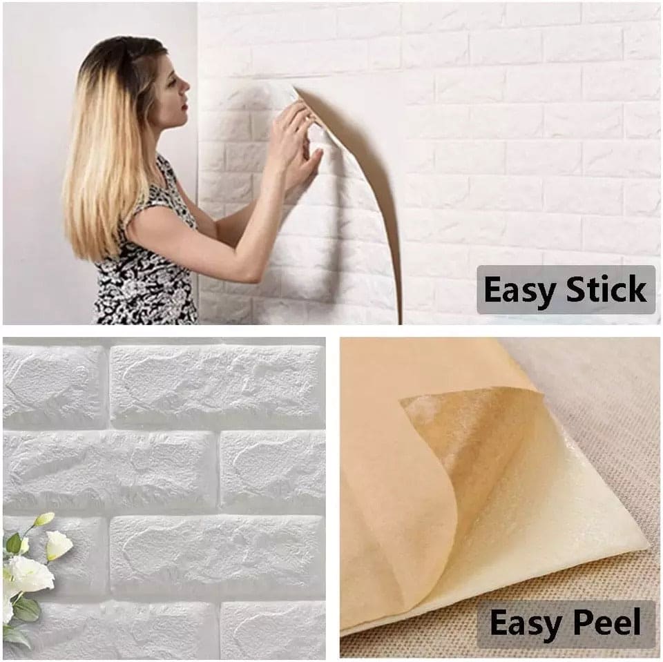 3D Foam Brick Wallpaper Stickers For Walls