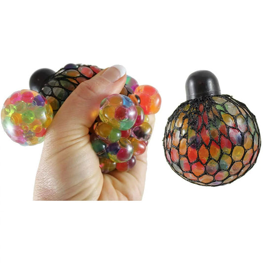 Anti Stress Squishy Mesh Rainbow Ball