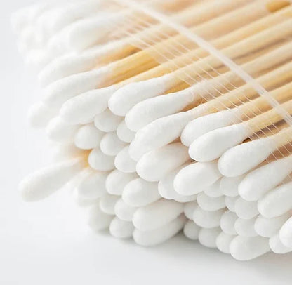 100pc wooden stick cotton buds