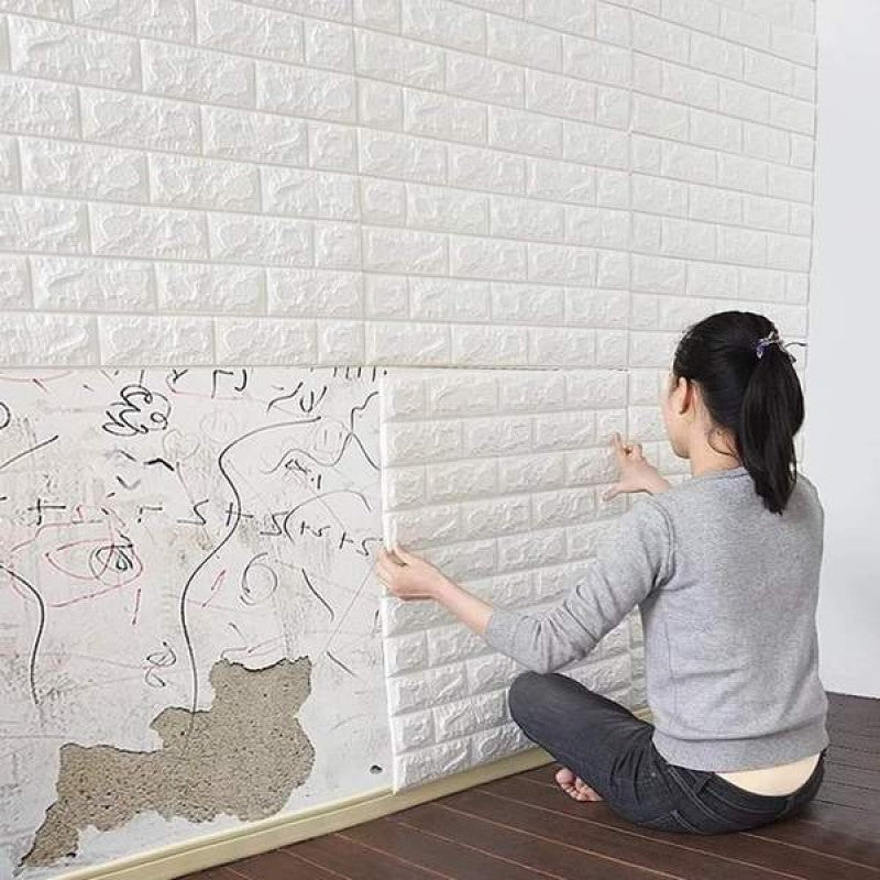 3D Foam Brick Wallpaper Stickers For Walls