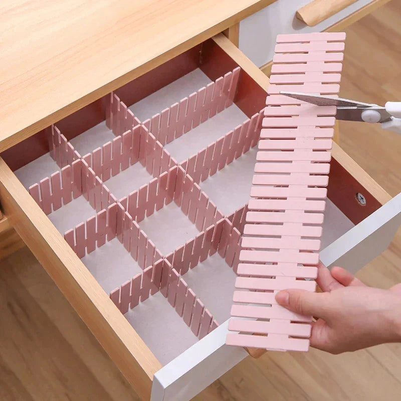 12pcs DIY Plastic Grid Drawer Dividers Organizer