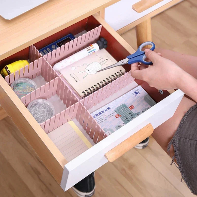 12pcs DIY Plastic Grid Drawer Dividers Organizer