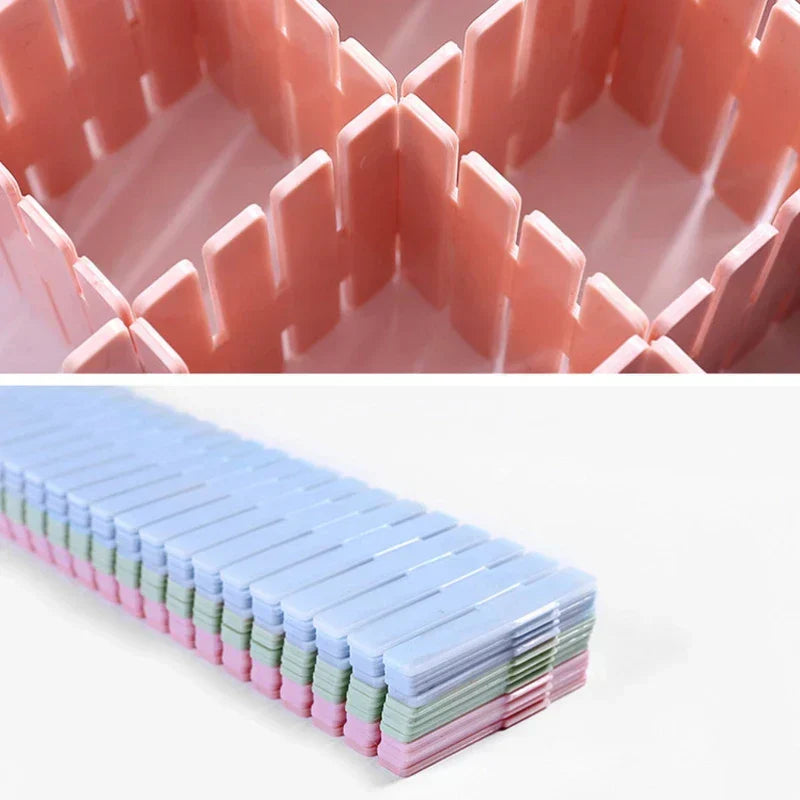 12pcs DIY Plastic Grid Drawer Dividers Organizer