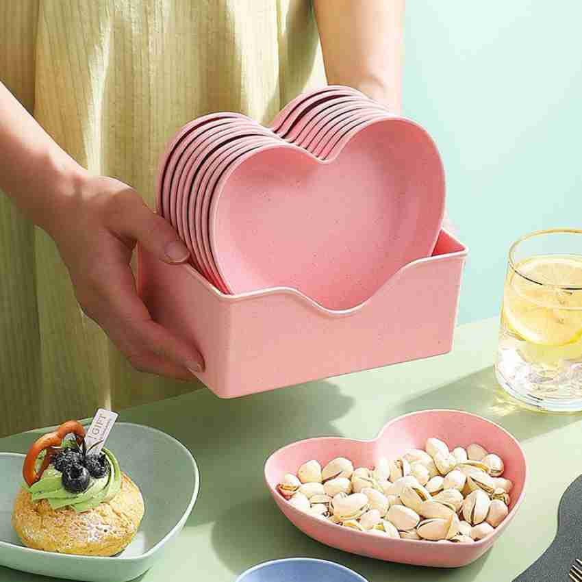 10Pcs Modern Simple Dinner Plates with Stand